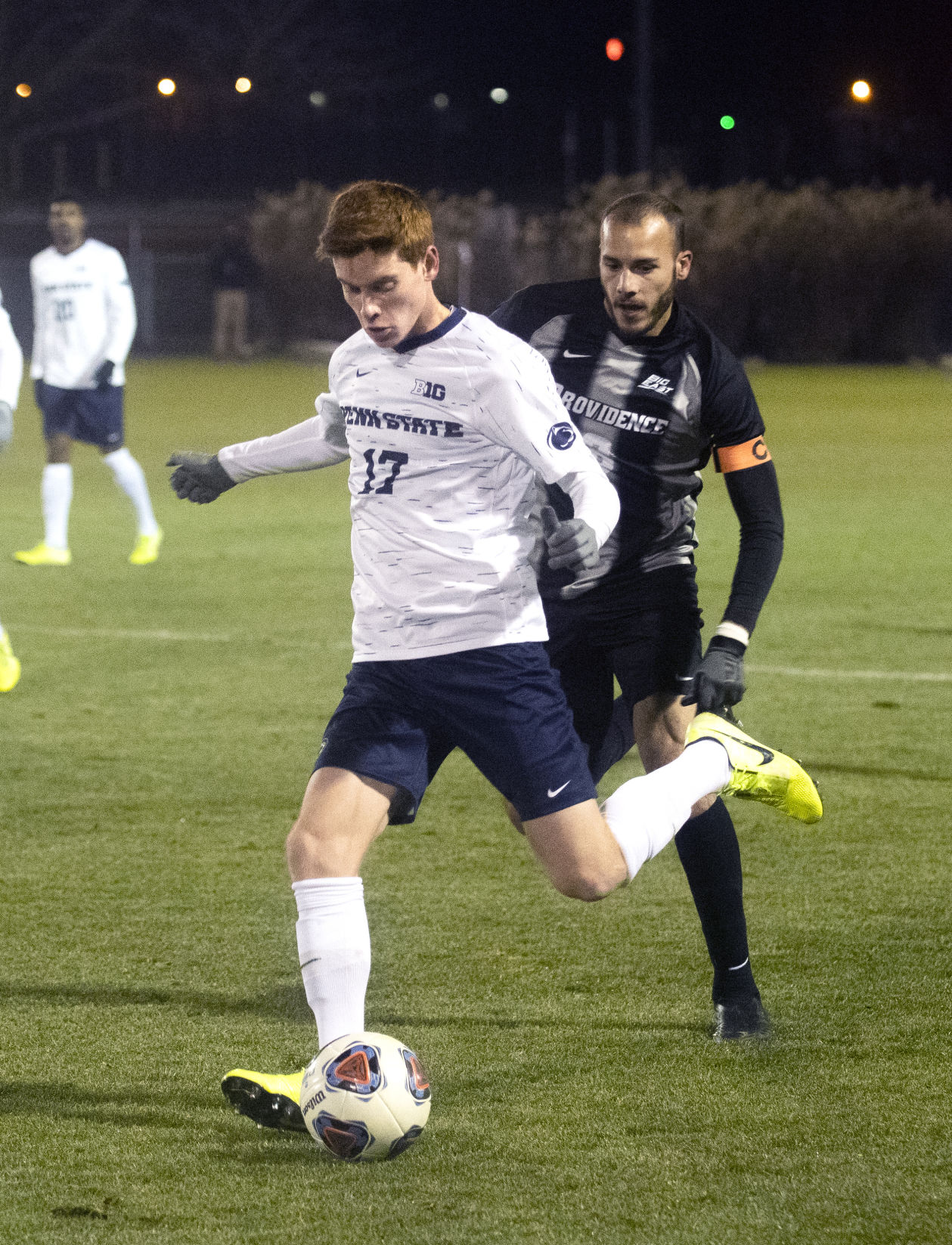 Men's Soccer vs Providence, Kuhn (17) Kicks